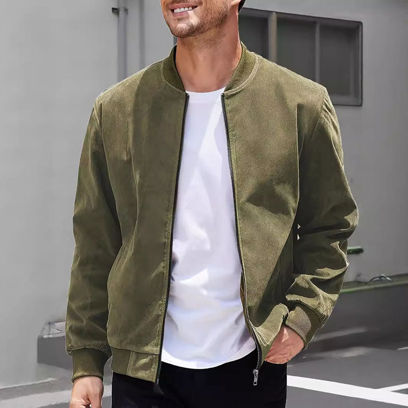 Boston Suede Bomber Jacket