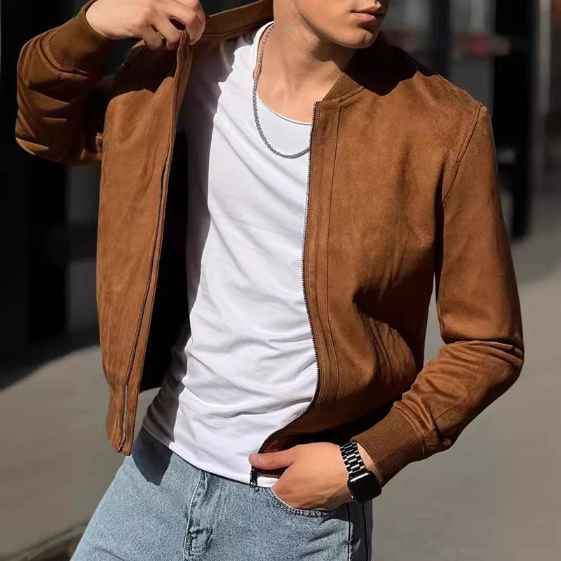 Boston Suede Bomber Jacket