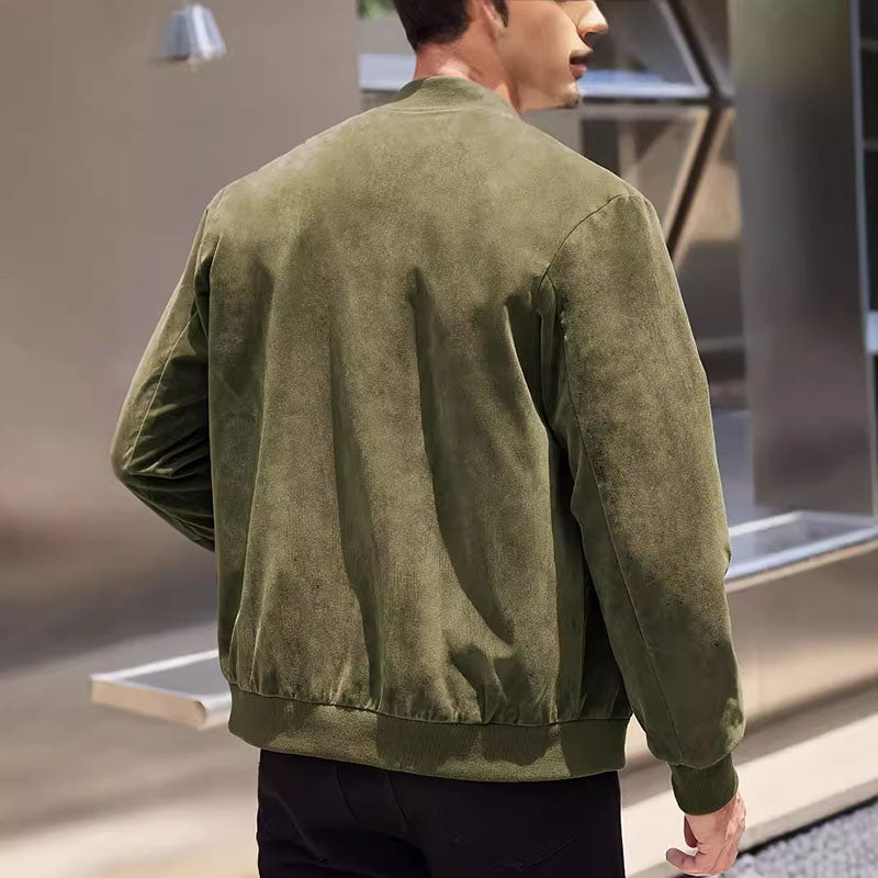 Boston Suede Bomber Jacket