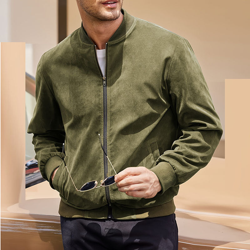 Boston Suede Bomber Jacket