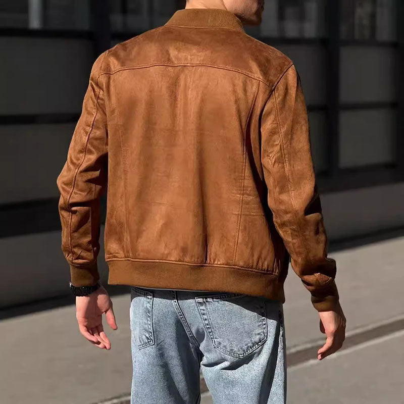 Boston Suede Bomber Jacket