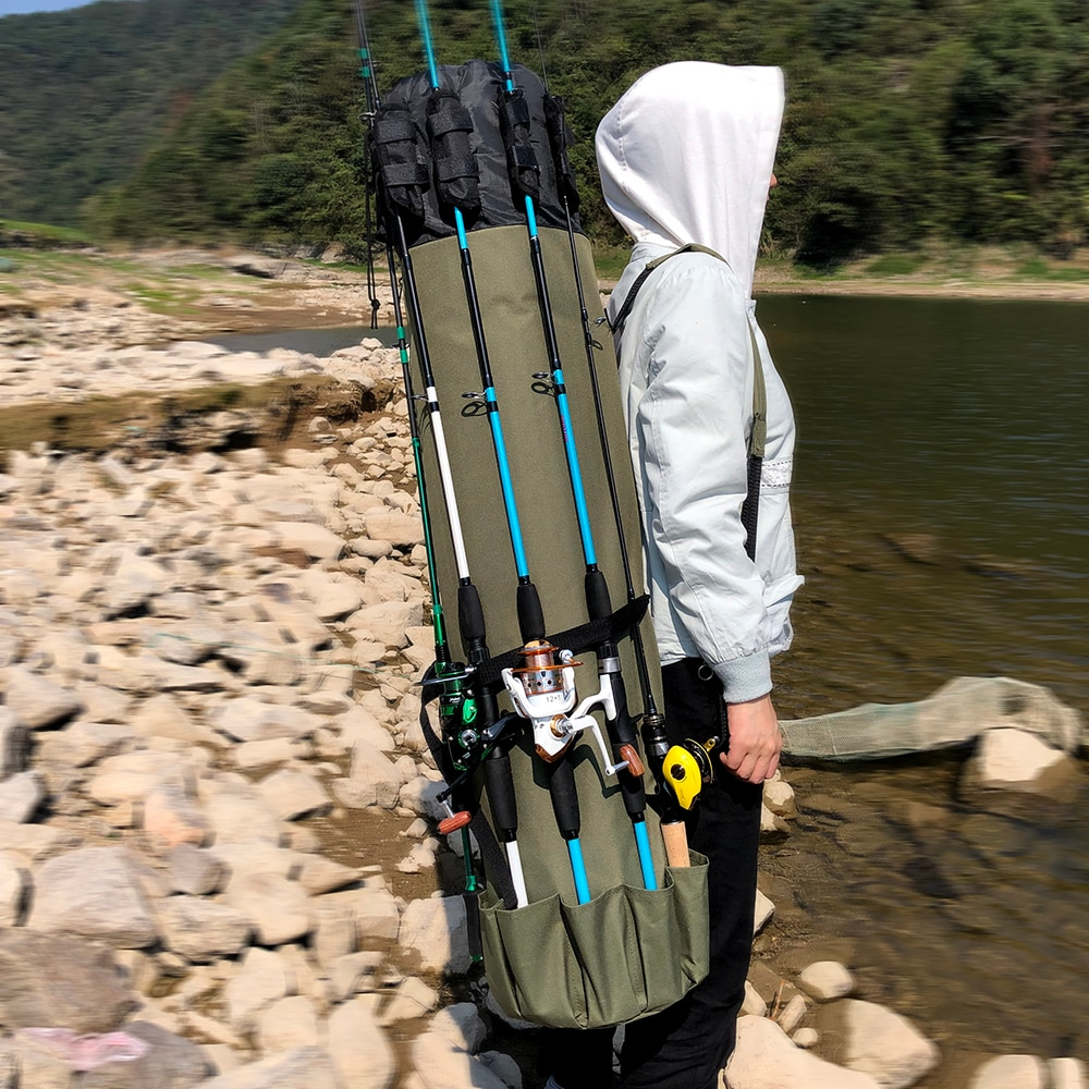 Angler's Arsenal: 5-Rod Fishing Gear Bag