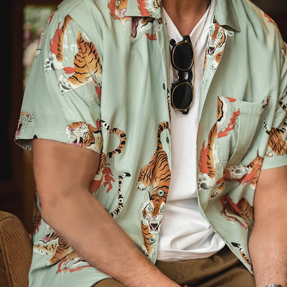 Men's Hawaiian Tiger Shirt