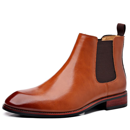 Refined Step Leather Chelsea Boots