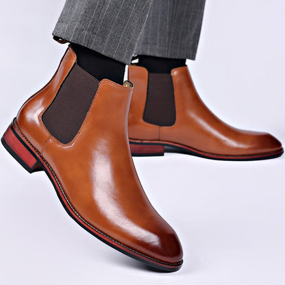 Refined Step Leather Chelsea Boots