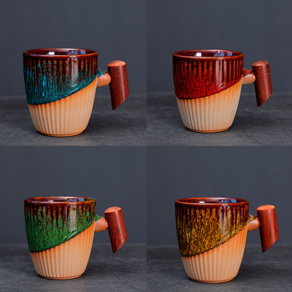 Woody Abstract Ceramic Coffee Mug