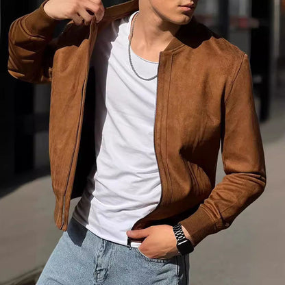 Boston Suede Bomber Jacket