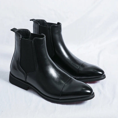 Carracci Signature Genuine Leather Chelsea Boots