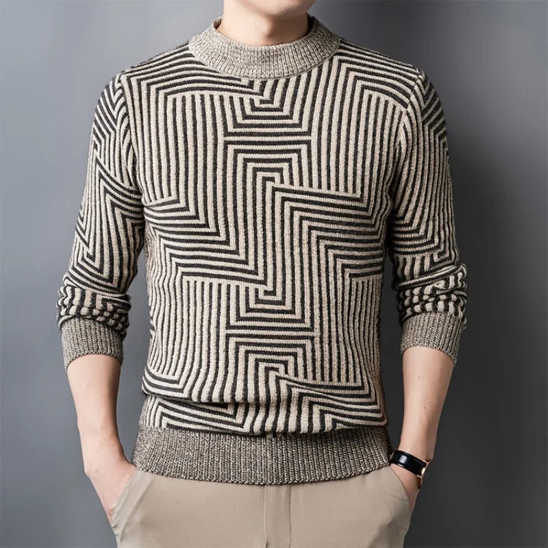 Men's Casual Striped Sweater