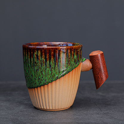 Woody Abstract Ceramic Coffee Mug