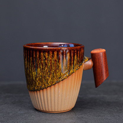 Woody Abstract Ceramic Coffee Mug