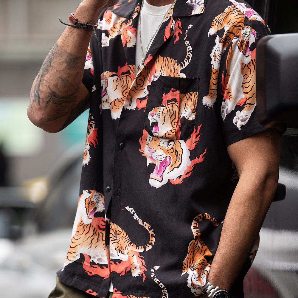 Men's Hawaiian Tiger Shirt