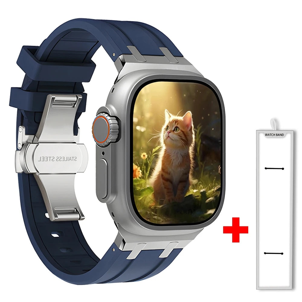 Titanium Silicone Apple Watch Band